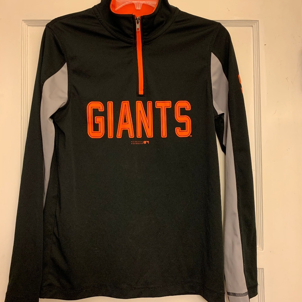 Boys Team Athletics SF Giants Half Zip Jacket